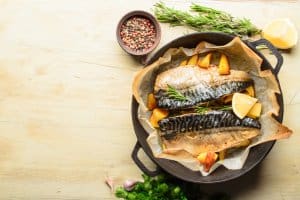 Bon plat de féra au four