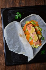 Saumon et ses bons légumes
